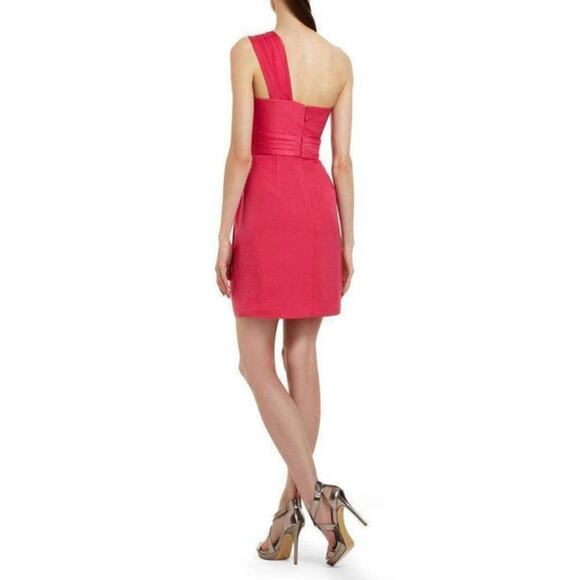 BCBGMAXAZRIA Palais One Shoulder Cocktail Dress Size 0 - Picture 2 of 11